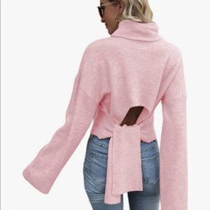NEW Turtleneck Tie Back Jumper Sweater Top